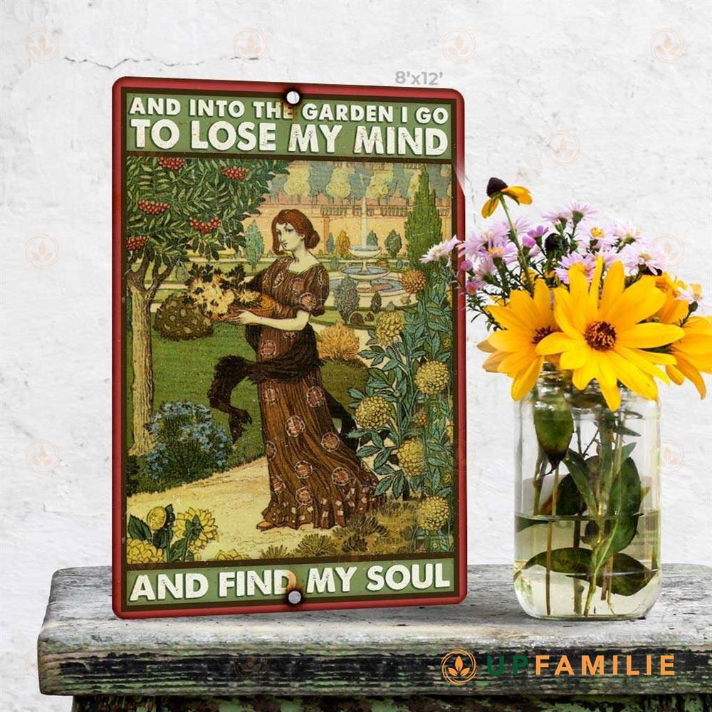 Vintage Metal Signs Libra Lady And Into The Garden I Lose My Mind And Find My Soul