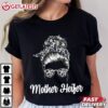 Messy Bun Mother Heifer Cow Farmer Women T Shirt (3)
