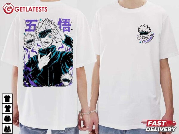 Satoru Gojo with Blindfold Jujutsu Kaisen T Shirt (2)