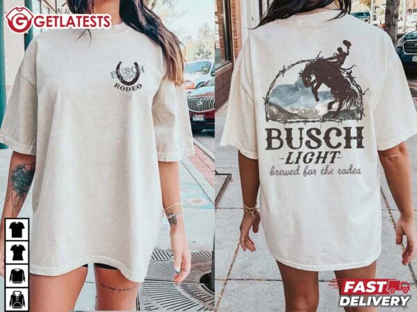 Busch Light Brews For The Rodeo Cowboy T Shirt (1)
