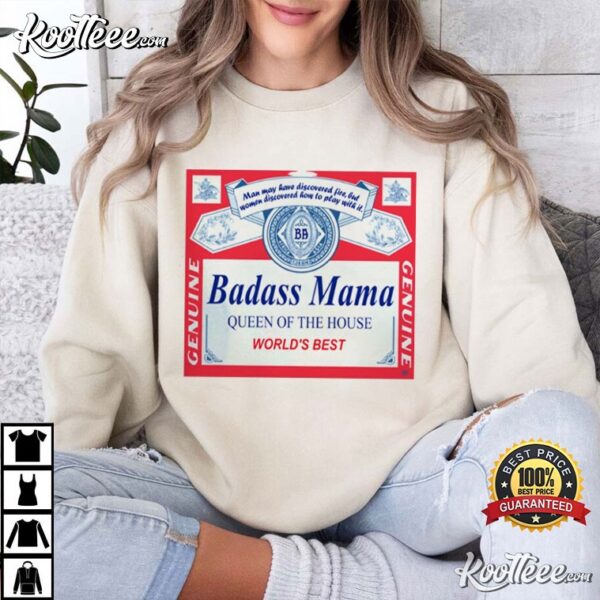 Badass Mama Beer Gifts For Mom T Shirt (3)