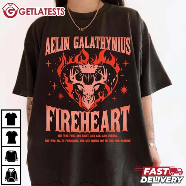 Aelin Galathynius Fireheart Fantasy Novel T Shirt (1)