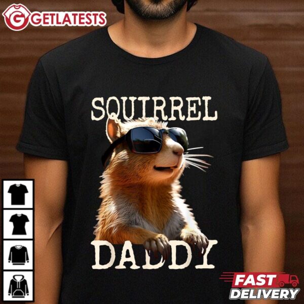 Squirrel Daddy Father's Day Gift T Shirt (3)