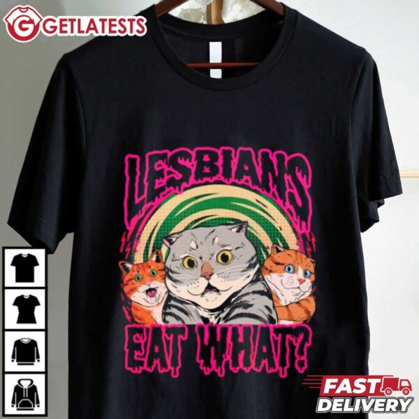 Lesbian Eat What Cat Vintage LGBTQ+ T Shirt (1)