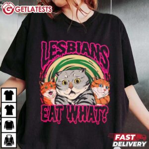 Lesbian Eat What Cat Vintage LGBTQ+ T Shirt (2)