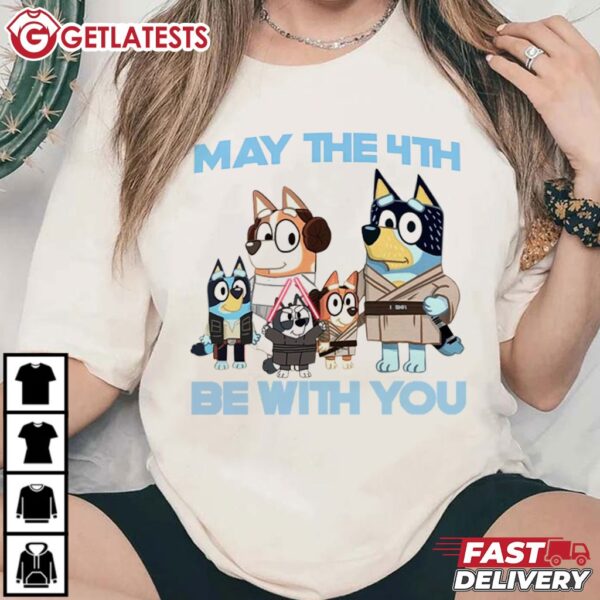 May The 4th Be With You Bluey Family Star Wars T Shirt (2)