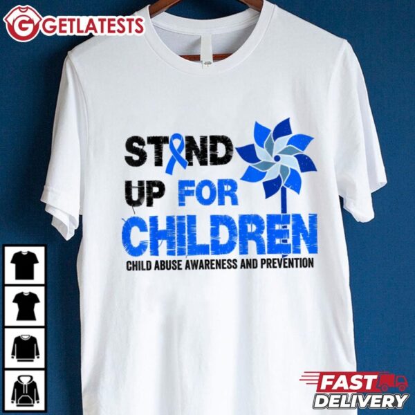 Stand Up For Children Child Abuse Prevention Awareness Month T Shirt (1)