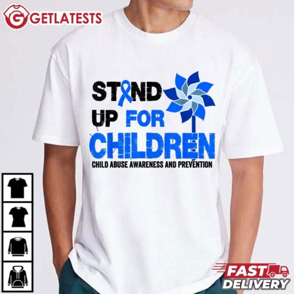 Stand Up For Children Child Abuse Prevention Awareness Month T Shirt (2)