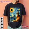 Total Solar Eclipse 2024 April 8 Cat Watching Totality Solar Eclipse T Shirt (2)