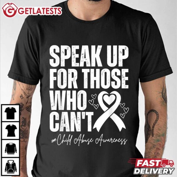 Speak Up Child Abuse Prevention Awareness Month T Shirt (1)