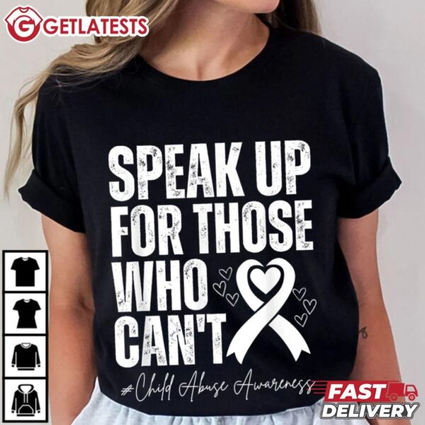 Speak Up Child Abuse Prevention Awareness Month T Shirt (3)