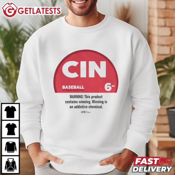 Zyncinnati Cincinnati Baseball Warning Winning T Shirt (3)