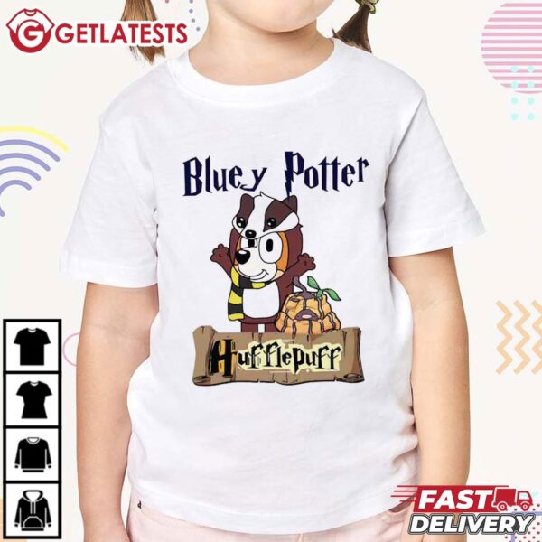 Bluey Potter Bingo Hufflepuff Wizard T Shirt (2)