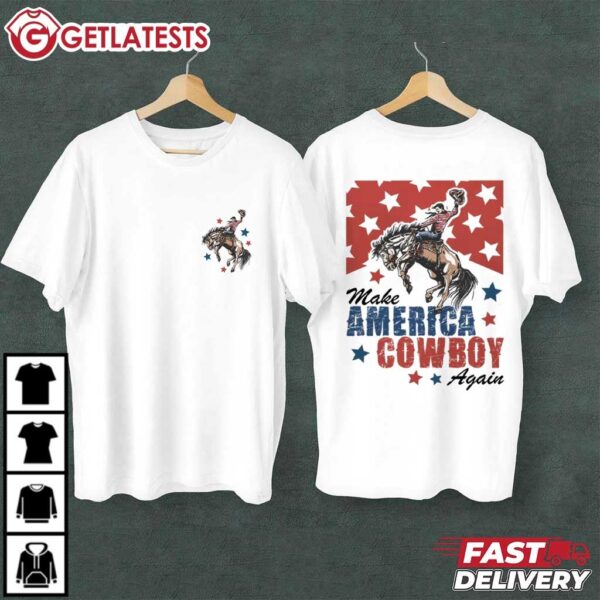 Make America Cowboy Again Western 4th of July T Shirt (1)