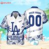 Los Angeles Dodgers Flower Pattern Personalized Hawaiian Shirt