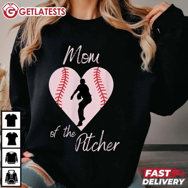 Baseball Mom Of The Pitcher Mothers Day Gift T Shirt (3)