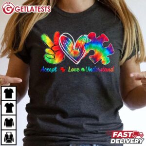 Autism Awareness Accept Love Understand Tie Dye T Shirt (1)