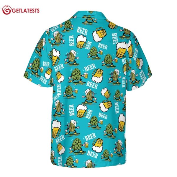 Beer And Floral Pattern Trendy Hawaiian Shirt (1) Tee