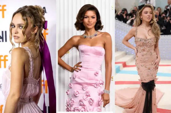 Lily Rose Depp Zendaya and Sydney Sweeney have been spotted wearing Coquette aesthetic