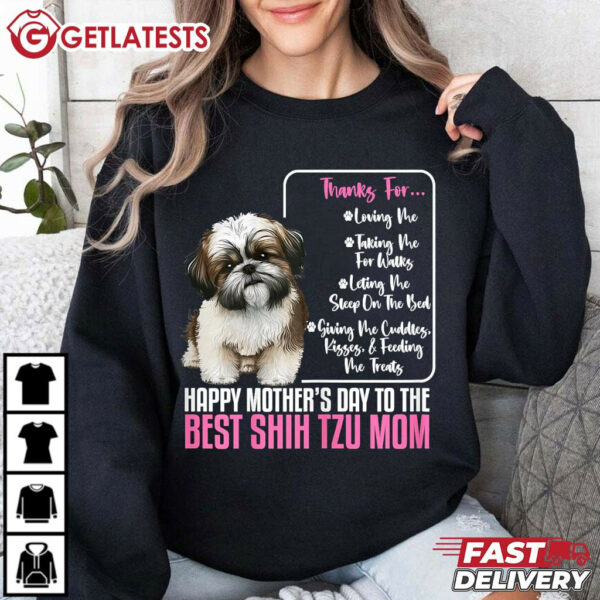 Happy Mothers Day To The Best Shih Tzu Mom T Shirt (2)