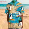 Penguin on Island Beach Aloha Shirt (1)