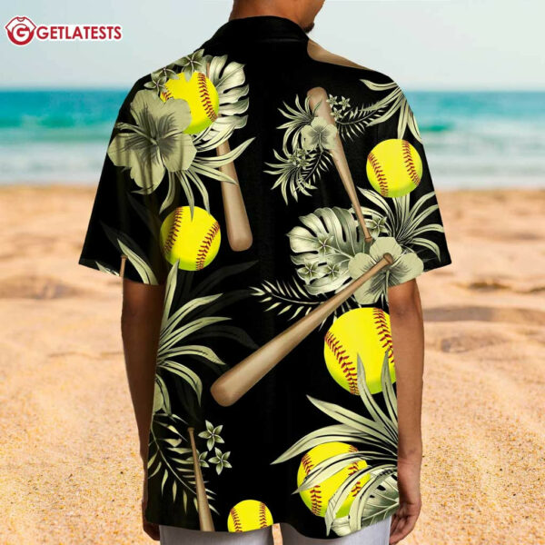 Softball Baseball Lover Tropical Hawaiian Shirt (2)
