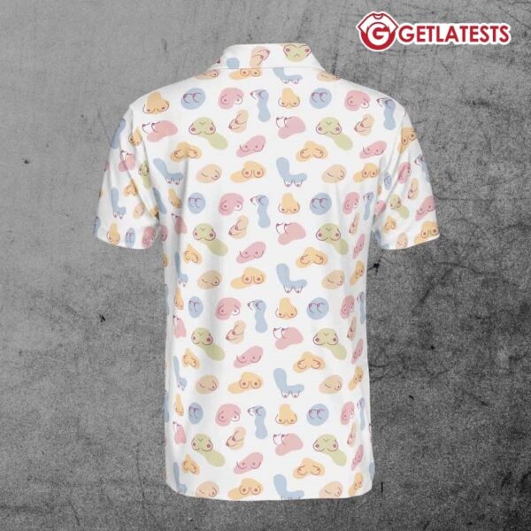 Breast Doodle Pastel Funny Polo Shirt (3)