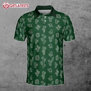 Cactus Doodle Golf Men's Polo Shirt (2)
