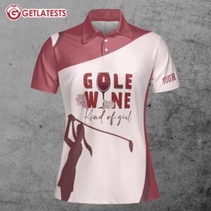 Gold Wine Kind Of Girl Golf Women's Polo Shirt (2)