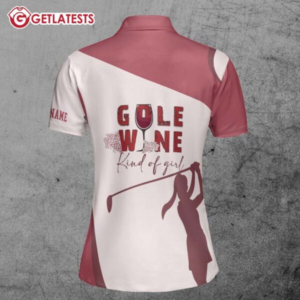 Gold Wine Kind Of Girl Golf Women's Polo Shirt (3)