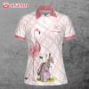 Talk Birdie To Me Flamingo Golf Custom Name Polo Shirt (3)