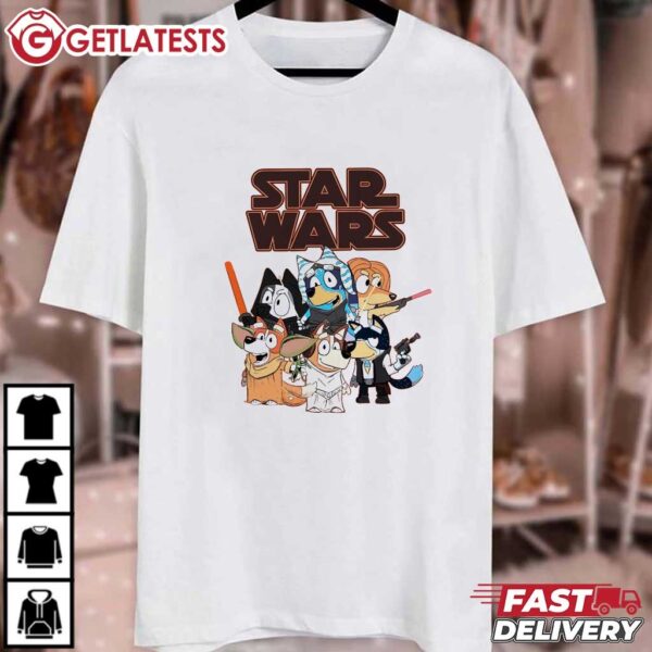 Star Wars x Bluey Fan Gift T Shirt (1)