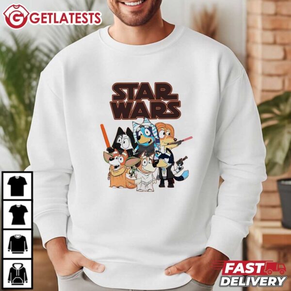 Star Wars x Bluey Fan Gift T Shirt (2)