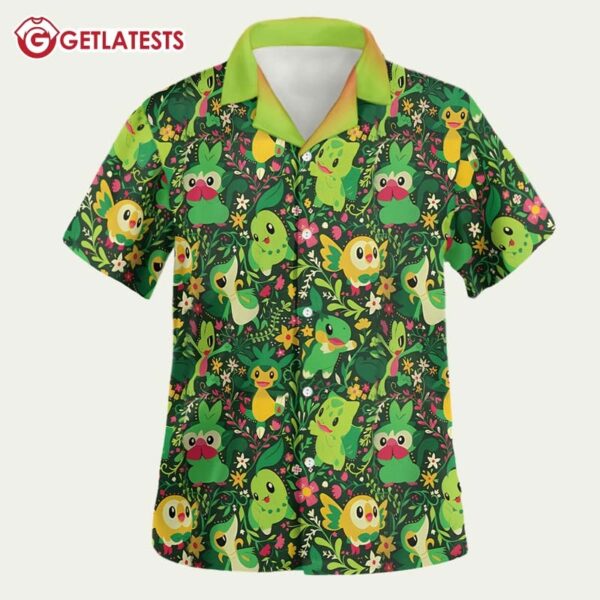 Grass Pokemon Hawaiian Shirt (2)