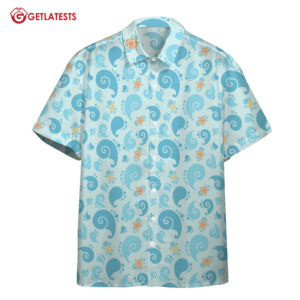 Pokemon Squirtle Pattern Cute Blue Hawaiian Shirt