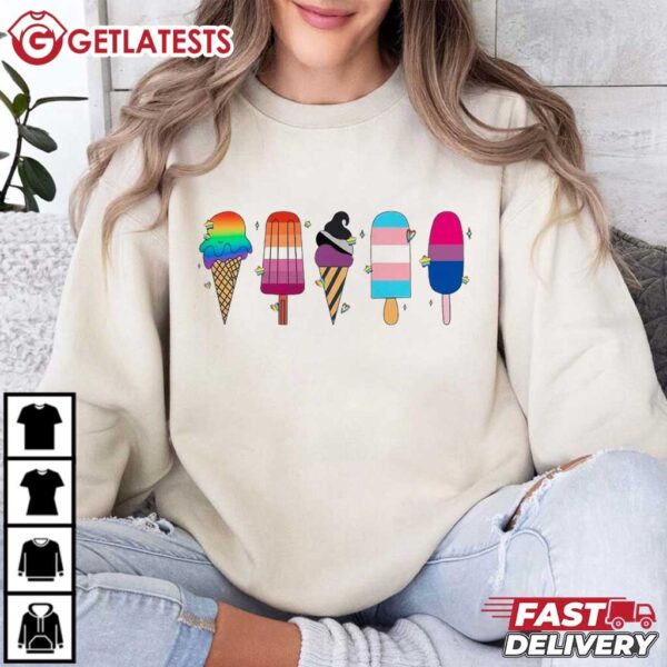 Pride Month Ice Cream Funny Gay T Shirt (1)