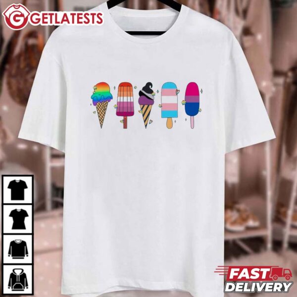 Pride Month Ice Cream Funny Gay T Shirt (2)