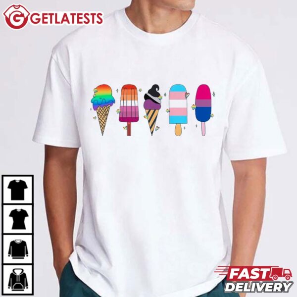 Pride Month Ice Cream Funny Gay T Shirt (4)