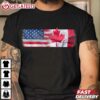 American Canadian Flags Friendship T Shirt (2)