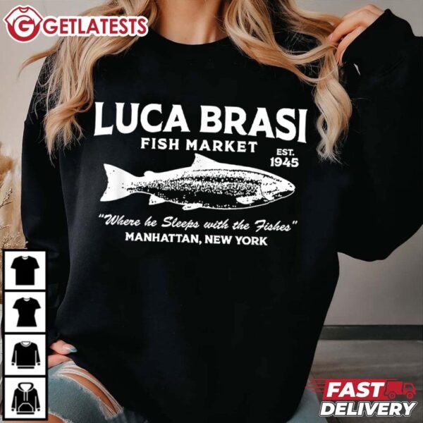 Luca Brasi Fish Market The Godfather EST 1945 Fishing T Shirt (1)