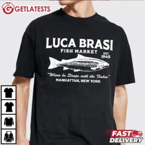 Luca Brasi Fish Market The Godfather EST 1945 Fishing T Shirt (2)