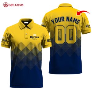 Corona Extra Halftone Custom Name and Number Polo Shirt