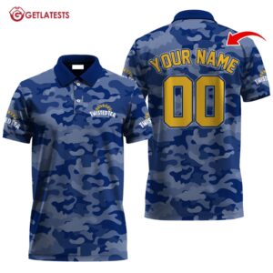 Twisted Tea Blue Camouflage Personalized Polo Shirt