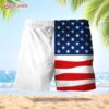 USA Flag Fourth Of July Busch Latte Hawaiian Shorts (1)