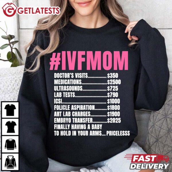 IVF Mom Fertiled Egg In Vitro Fertilisation Price List T Shirt (1)