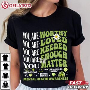 Motivational Support Warrior Mental Health Awareness Matters T Shirt (3)