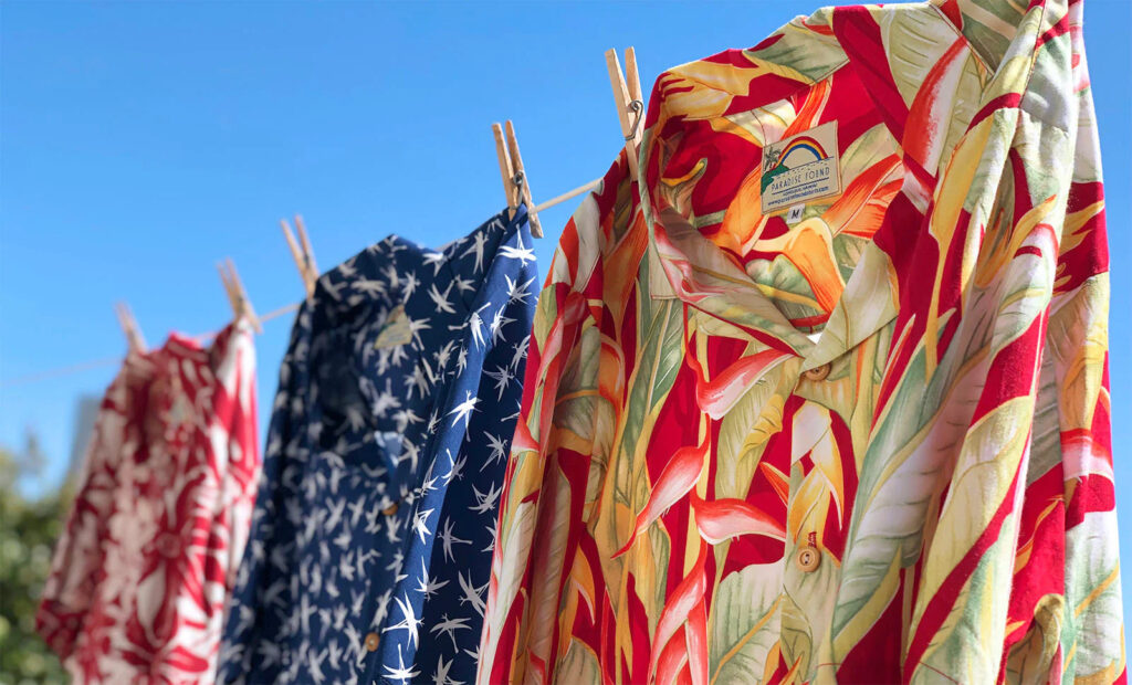 drying hawaiian shirts