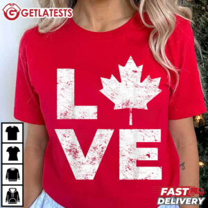 Canadian Flag Love Maple Leaf Canada Day T Shirt (2)