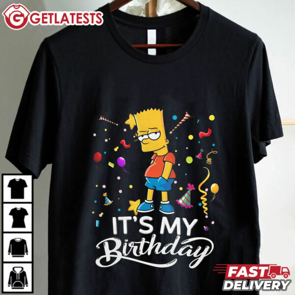 Bart Simpson It's My Birthday Funny T Shirt (1)