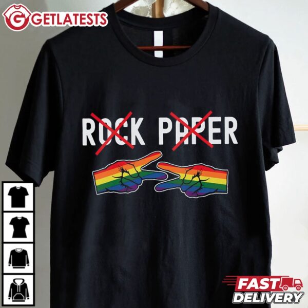 Rock Paper Scissors lesbian Pride T Shirt (1)